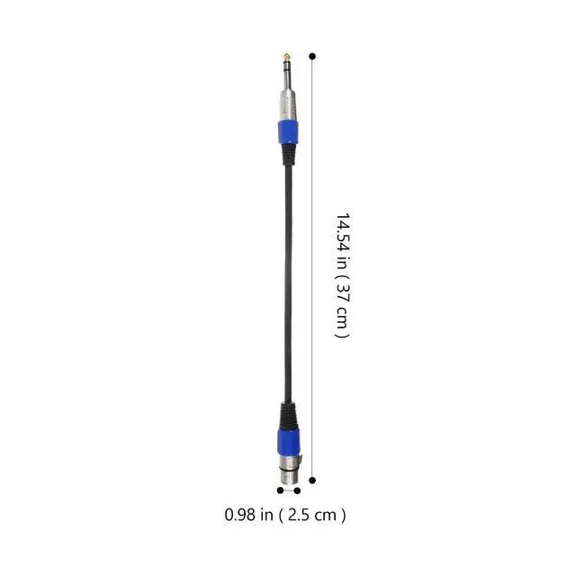 Alt view image 3 of 3 - 2Pcs Xlr to 6.35mm Trs Adapter Cable Male to Female 0.35m Short Microphone Patch Cord for Audio Mixing Consoles