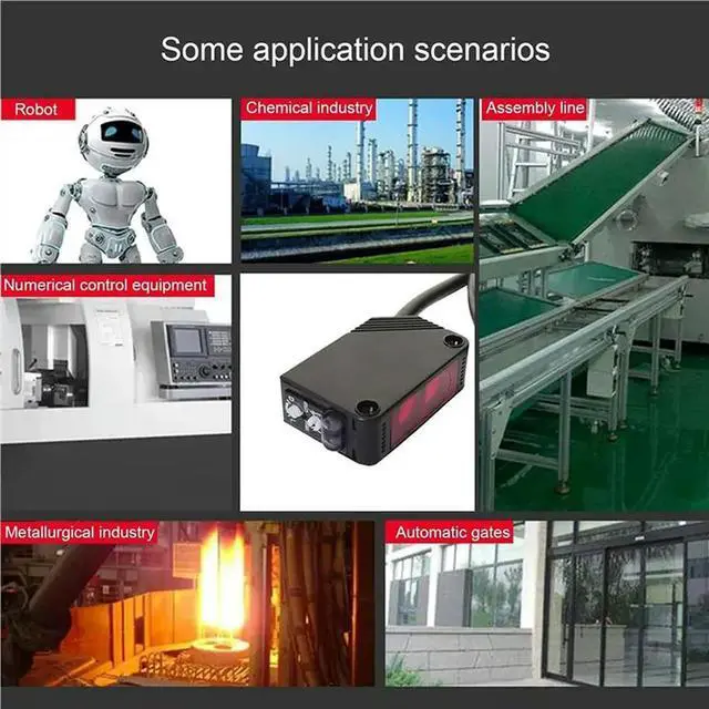 Alt view image 3 of 3 - 3X E3Z-R61 NPN Photoelectric Sensor With Bracket Mirror Reflection Photoelectric Switch Sensor 2M Range