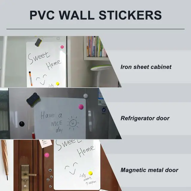 Alt view image 2 of 3 - 1Pcs Long-Lasting Write on Magnet Reusable Dry Erase Sticker Self-Stick Whiteboard Magnet for Fridge l Shelf Tips Pads