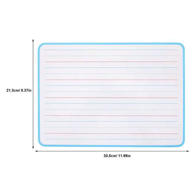 Alt view image 3 of 3 - Double Sided Small Lined Dry Erase White Board Lightweight Kids Students Creativity Drawing Board