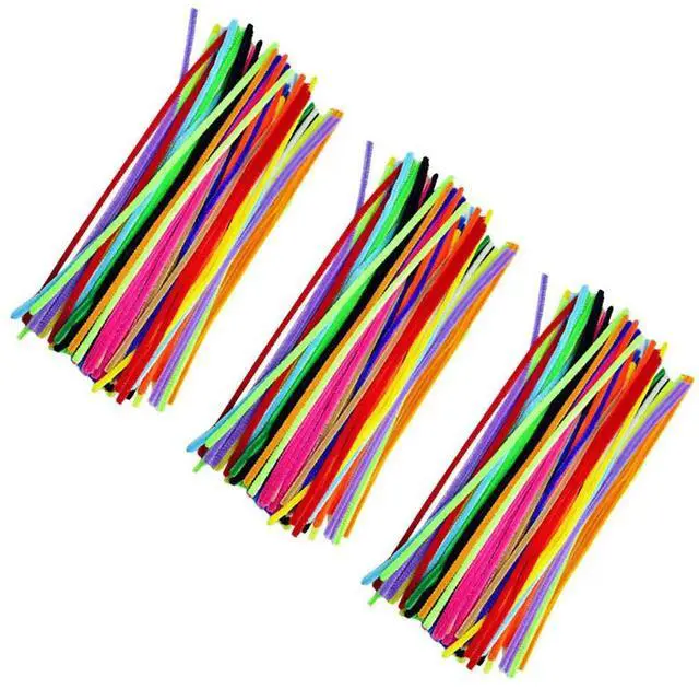 Alt view image 2 of 3 - 300Pcs Colored Twisted Sticks Rainbow Chenille Stems Educational Crafts Project Supplies DIY Accessories Bulk Pack