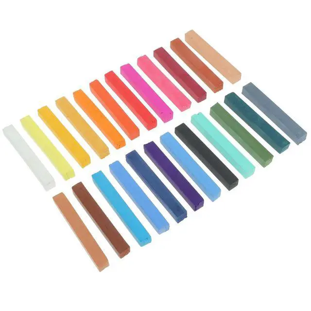 Alt view image 2 of 3 - 1Pack 24 Colors Vibrant Chalk Set Washable Chalk for Indoor Outdoor Art Craft Coloring Drawing on Blackboard Pavement