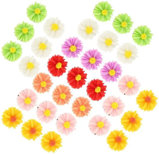 Main image of 60Pcs Daisy Shaped Thumbtacks Multi Function Pushpins for Office Classroom Home Use Small Delicate Compact Desk Accessories