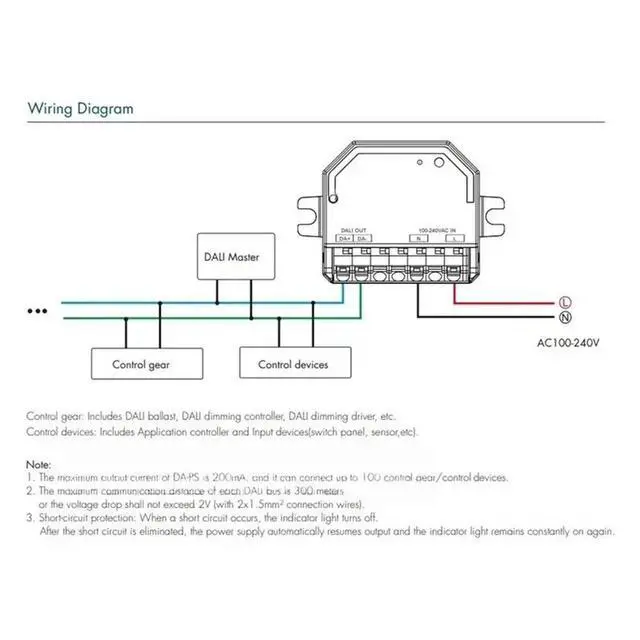 Alt view image 2 of 3 - DALI Switch Dimmer DA-PS AC110V 220V 230V Current 200Ma SELV Safety Standard Applied
