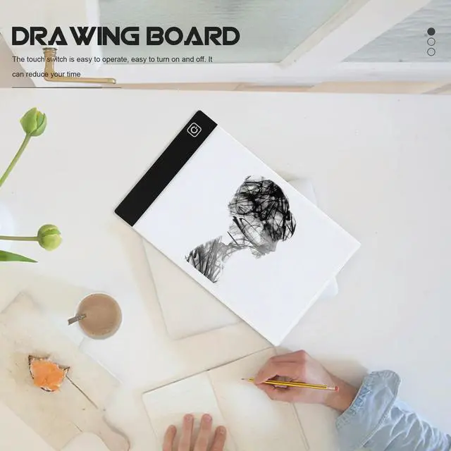 Main image of A5 Size Touch Control LED Drawing Board with Uniform Brightness Eye Protection Cool Operation Gift for Students Artists Home