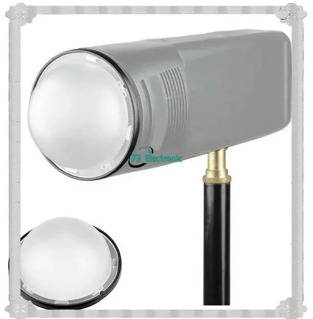 Alt view image 2 of 3 - 2X Dome Diffuser round Flash Head Compatible with H200R AK-R11 V1 Series V1-S V1-N V1-C AD200