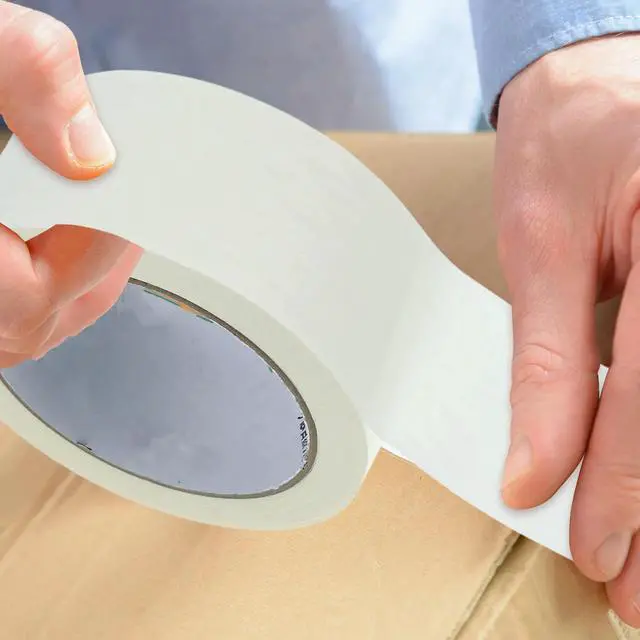 Main image of 2 Rolls Kraft Paper Packing Tape Writable Easy Tear Strong Adhesion Stable Weather Resistance Sealing Tape for Boxes Photo