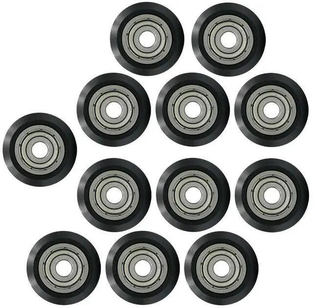 Alt view image 3 of 3 - 12Pcs 5Mm Inner Diameter Plastic 3D Printing Wheel with Precision Ball Bearings Round Pulley Replacement for 3D Printer