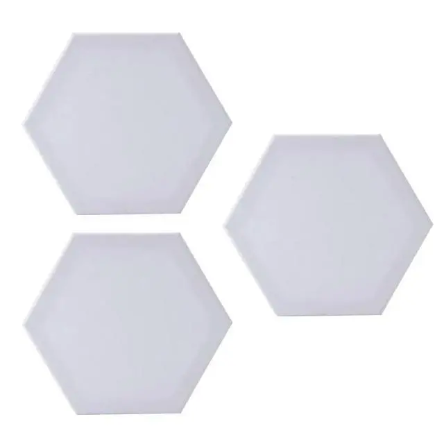 Alt view image 3 of 3 - 3Pcs Hexagon Thick Cotton Artist Canvas Boards Oil Paint Panels Suitable for Acrylic Tempera DIY Painting 12.5cm Side Length