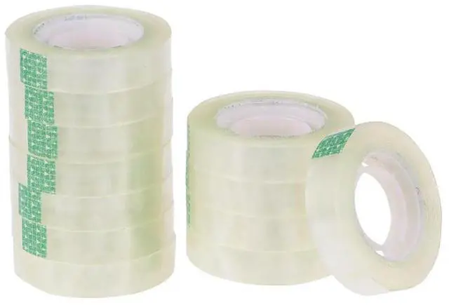 Main image of 24Pcs Transparent Clear Tape Strong Adhesive High Viscosity for School Office Home Gift Packing Student Stationery Tape