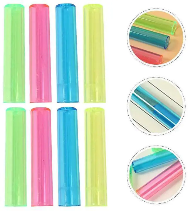 Main image of 230Pcs Pencil Caps Plastic Protective Covers Transparent Pencil Tip Extenders Office Stationery Office Supplies