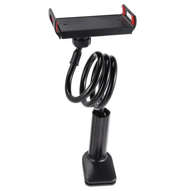Alt view image 3 of 3 - Flexible 360 Degree Rotation Universal Mobile Phone Stand Phone Shelf Black Adjustable Clip Desktop Computer Holder Bendable