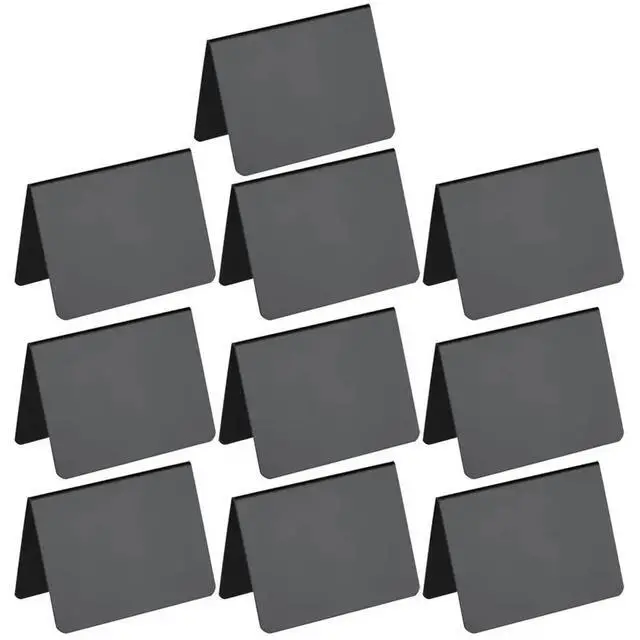 Alt view image 3 of 3 - 10Pcs Small Chalkboard Sign Desktop Message Board Reusable Writing Board for Retail Store Supermarket Cafe Party Food el
