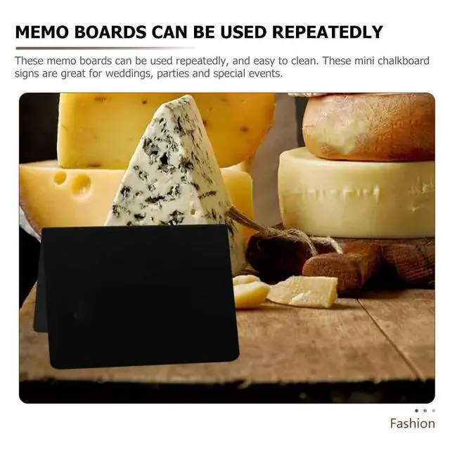 Alt view image 2 of 3 - 10Pcs Small Chalkboard Sign Desktop Message Board Reusable Writing Board for Retail Store Supermarket Cafe Party Food el