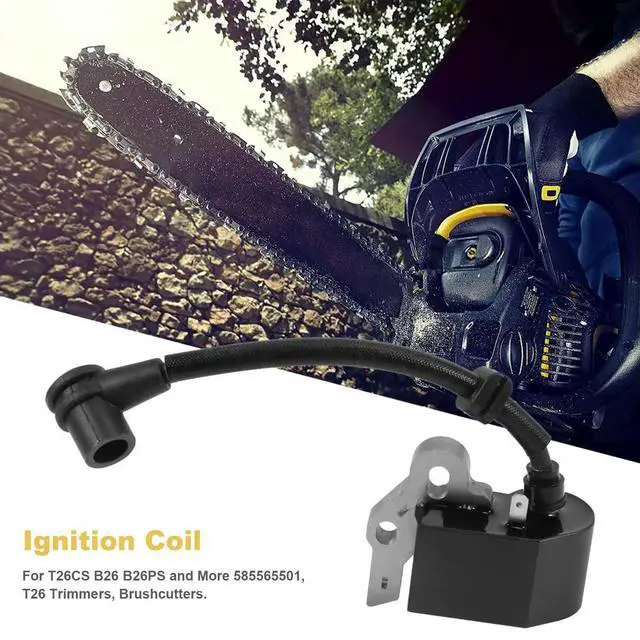 Alt view image 2 of 3 - Ignition Coil for McCulloch T26CS B26 B26PS and More 585565501,T26 Trimmers, Brushcutters