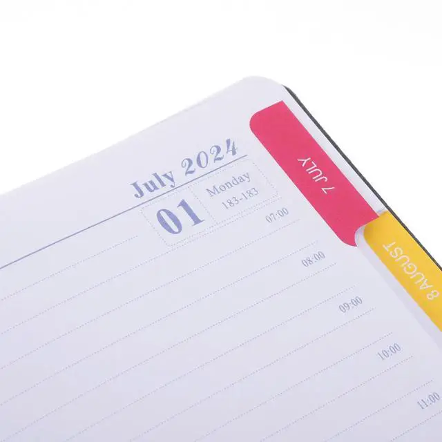 Alt view image 2 of 3 - Premium Smooth Writing English Notebook Planner 2024 Daily to Do List Notepad Lightweight Agenda for Office School Home