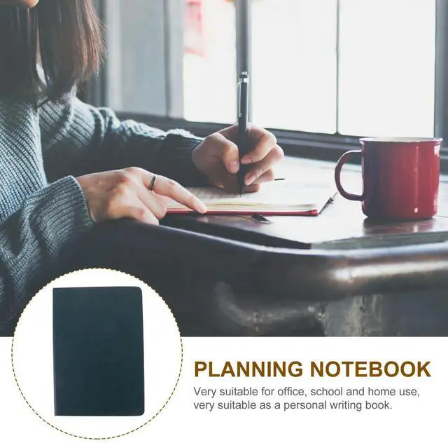 Alt view image 3 of 3 - PU Vintage Notebook Writing Notepad Office Student Diary Daily Planning Journal Book Creative Design