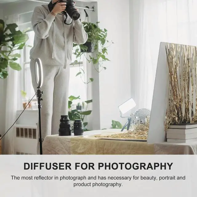 Alt view image 3 of 3 - Foldable 14 Inch Ring Flash Diffuser Cover Softbox for Portrait Product Photography Beauty Studio Flash Diffuser