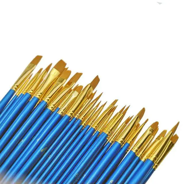 Alt view image 2 of 3 - 50Pcs Colored Paintbrush Set Lightweight Painting Tools for Students Artists Professionals Kids Daily Practice Gift