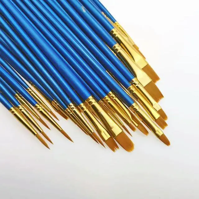 Alt view image 3 of 3 - 50Pcs Colored Paintbrush Set Lightweight Painting Tools for Students Artists Professionals Kids Daily Practice Gift