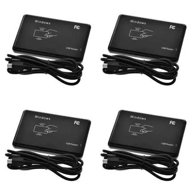Alt view image 3 of 3 - 4X USB RFID Reader 125Khz EM4100 ID Contactless Sensitivity Card Reader TK4100 Support Window System RFID