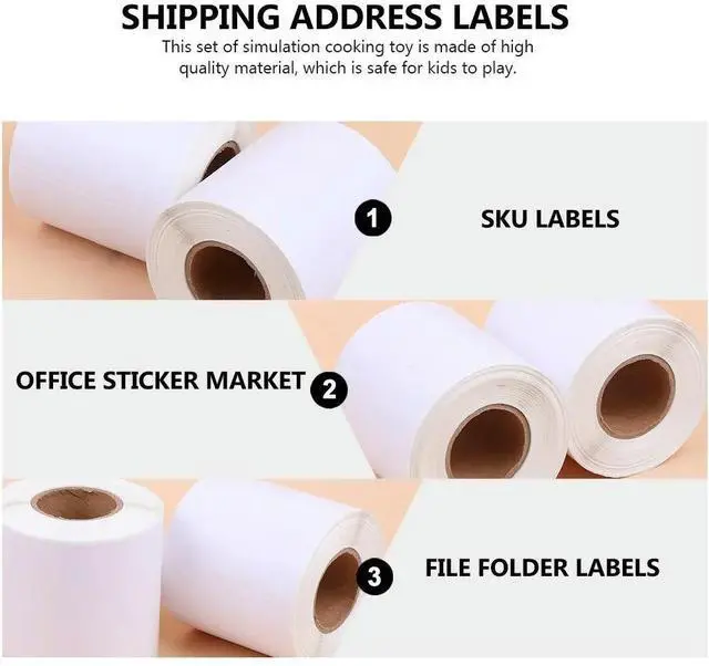 Alt view image 2 of 3 - 1 Roll Thermal Transfer els Waterproof Oil Proof Alcohol Proof for Inkjet Printers Ideal for Inventory File Folder