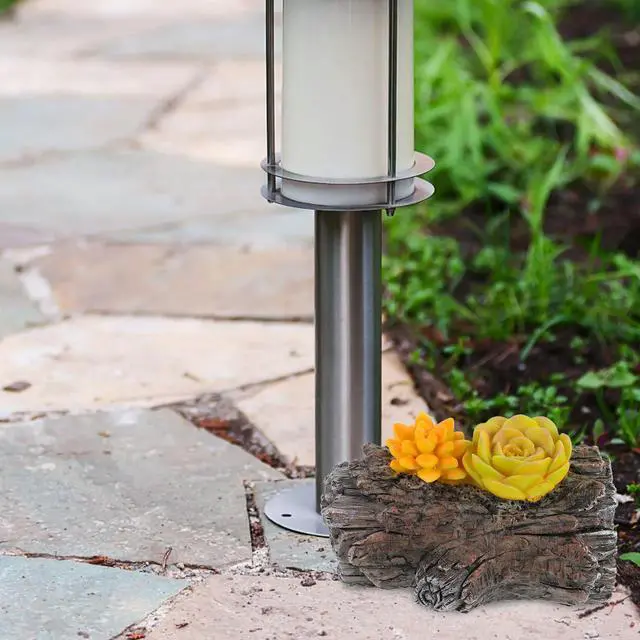Main image of Resin Tree Stump Key Hider Realistic Camouflage Design Hidden Container for Outside Garden Yard Outdoor Use Weather