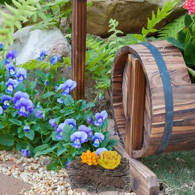 Alt view image 2 of 3 - Resin Tree Stump Key Hider Realistic Camouflage Design Hidden Container for Outside Garden Yard Outdoor Use Weather