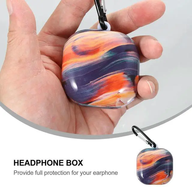 Alt view image 2 of 3 - 1Pcs Marble Texture Earphone Protective Cover Waterproof Anti-Impact Compatible for Galaxy Buds Live Slim Lightweight Earphone
