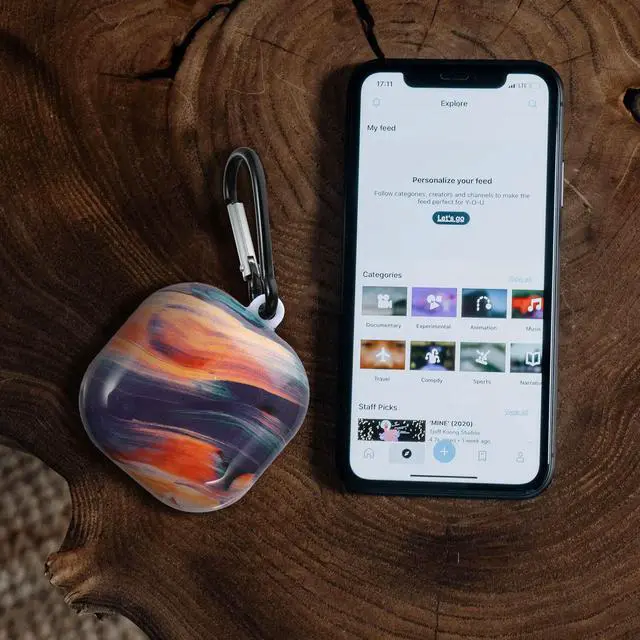 Alt view image 3 of 3 - 1Pcs Marble Texture Earphone Protective Cover Waterproof Anti-Impact Compatible for Galaxy Buds Live Slim Lightweight Earphone