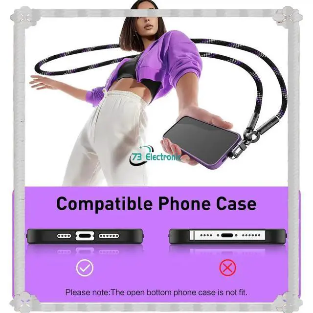 Alt view image 2 of 3 - Lanyard 240W Quick Charge USB C To C Cable, Strong Nylon Braided For Mobile Phones