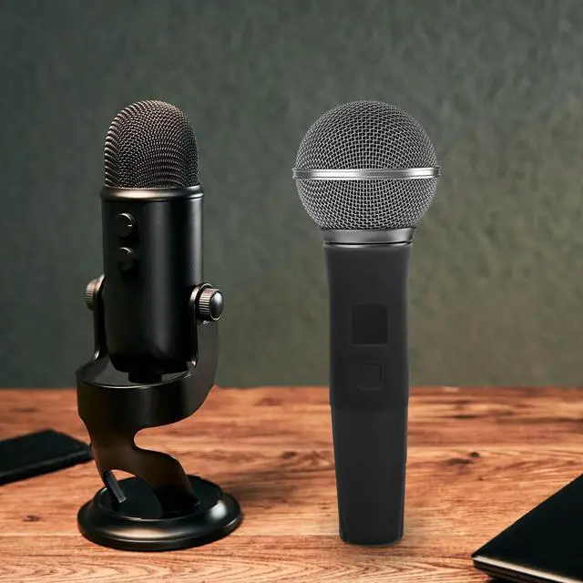 Main image of 1Set Soft Reusable Mic Handle Sleeve Silicone Microphone Cover for Handheld Cordless Mic Protection Drop Impact