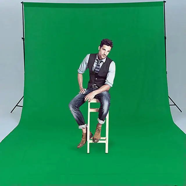 Alt view image 3 of 3 - 1Pcs Green Solid Photographic Background Fabric Wear Resistant Stain Resistant Lightweight Photo Studio Video Backdrop