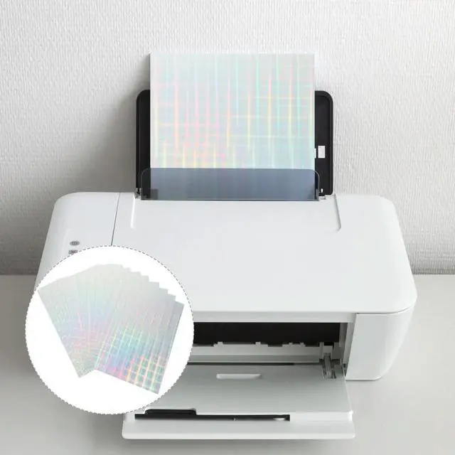 Main image of 20 Sheets Self Adhesive Holographic Printing Paper A4 210x297mm for Inkjet Laser Printer Sticker els Home Office Use