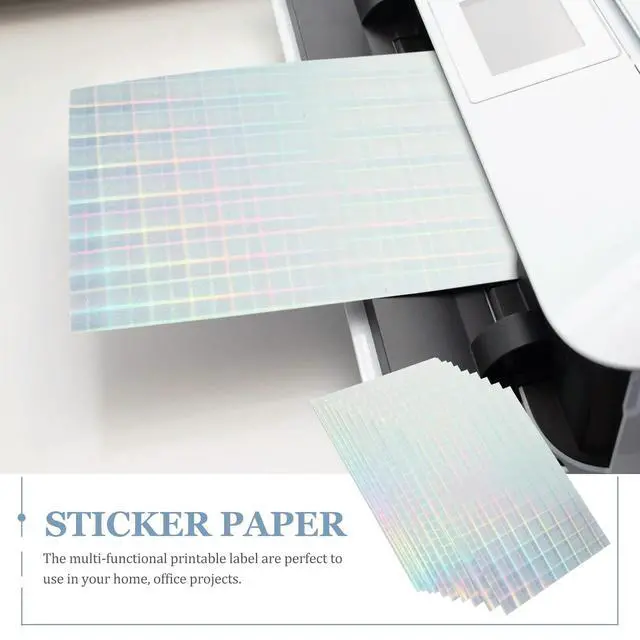 Alt view image 2 of 3 - 20 Sheets Self Adhesive Holographic Printing Paper A4 210x297mm for Inkjet Laser Printer Sticker els Home Office Use