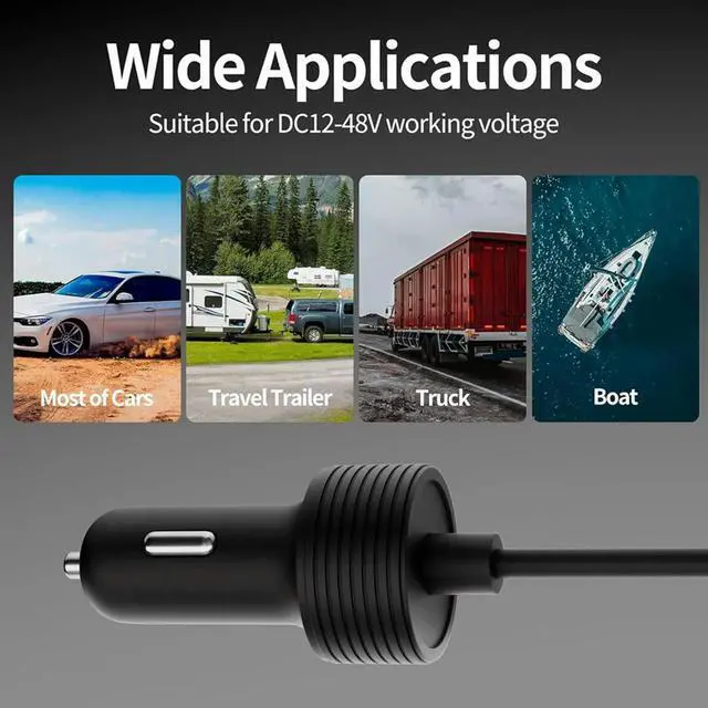 Main image of 3X For Starlink Mini DC Power Cable,12V-48V Car Adapter For Starlink Mini Car Power Supply Cord