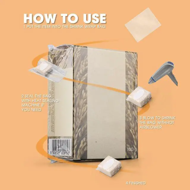 Main image of 500Pcs Clear PVC Bottle Neck Heat Shrink Film Shrink Wrap Packaging Protector Tamper Evident Heat Seal Bag