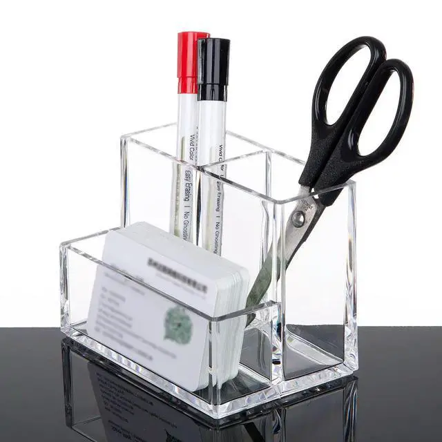 Alt view image 2 of 3 - 1Pcs Space Saving Acrylic Desktop Organizer Transparent Case for Office Supplies School Essentials Keys Wallets Jewelry