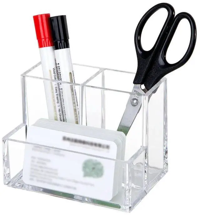Main image of 1Pcs Space Saving Acrylic Desktop Organizer Transparent Case for Office Supplies School Essentials Keys Wallets Jewelry