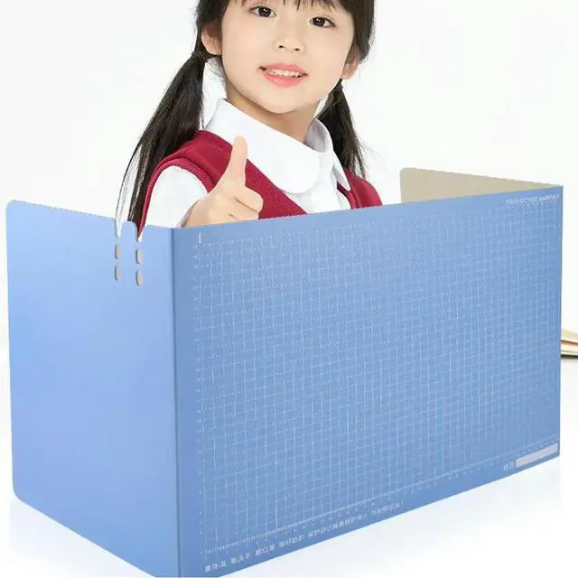 Main image of L Size Desktop Divider Board Premium PP Material Office Desktop Baffle Create Private Workstation Fast Setup Random Color