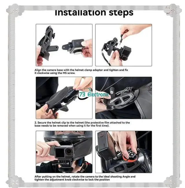 Main image of STARTRC For Pocket 3 Action 5 Pro/Ace Pro Action Camera Accessories- Motorcycle Helmet Bracket Helmet Chin