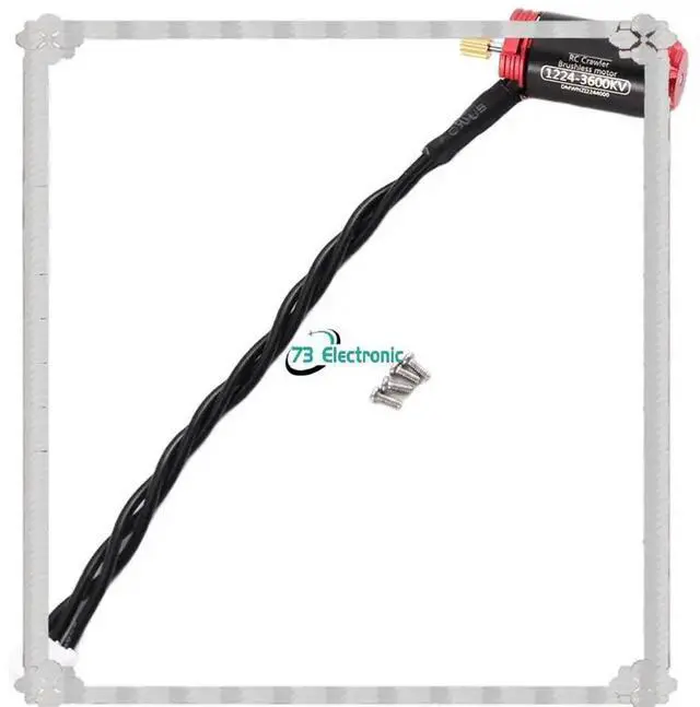 Alt view image 3 of 3 - Replacement For Axial SCX24 RC 1/18 1/24 Crawler Car Brushless Outrunner Motor- 1224 3600KV Brushless Motor