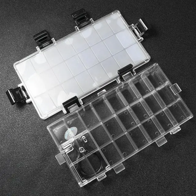 Alt view image 2 of 3 - 1Pcs 24-Grid Large Capacity Transparent Color Mixing Box for Artists Manicurists Painters Watercolor Pigment Holder Nail Art