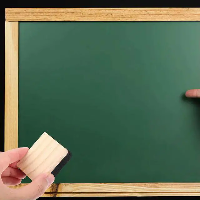 Main image of 6Pcs Wooden Felt Chalkboard Eraser Blackboard Chalk Eraser for School Classroom Office Home Training Institutions Dust Free