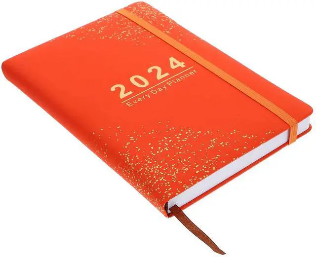 Alt view image 3 of 3 - 2024 Schedule Notebook English Agenda Notepad Wear Resistant Office Supply Daily Planner Organizer for Time Management and Habit