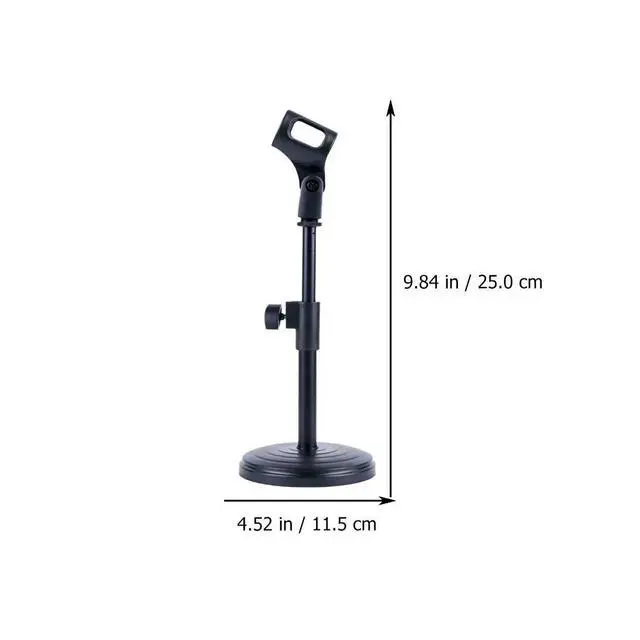 Alt view image 2 of 3 - Premium Adjustable Microphone Desktop Stand Heavy Black Base Stable Silent Design for Podcasting Broadcasting Streaming Studio