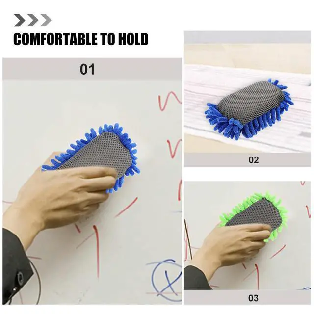 Alt view image 3 of 3 - 4Pcs Long Lasting Whiteboard Erasers Washable Dry Erase Board Cleaner for Teachers Students Dry Erase Eraser Classroom Supplies
