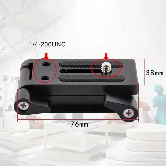 Alt view image 2 of 3 - Z Shape Tripod Head Bracket Cnc Aluminum Lightweight Tilt Mount for Monopod Slider Rail Camera Cage Stabilizer