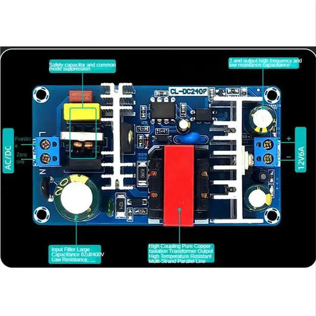 Alt view image 2 of 3 - 4X 12V6A Switching Power Supply Board 70W Isolated Power Supply Module Ac-Dc Power Supply Bare Board