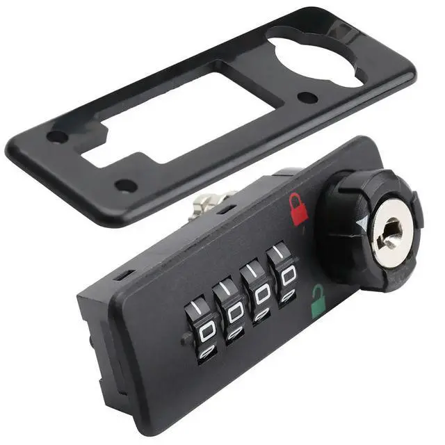 Alt view image 2 of 3 - 4 Digit Digital Password Lock Sturdy Plastic Coded Lock for Cabinet Drawer Cupboard Locker Toolbox Boat Rv Mailbox Secure